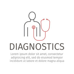Diagnostic Icon. Vector sign for web graphic.