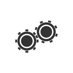 Setting. Black Icon Flat on white background