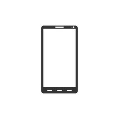 Smartphone. Black Icon Flat on white background