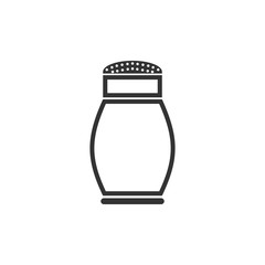 Salt Shaker. Black Icon Flat on white background