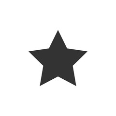 Favorite Star. Black Icon Flat on white background