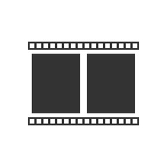 Film Frame. Black Icon Flat on white background