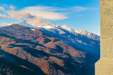 Alpes Mountains Aerial View, Piamonte, Italy