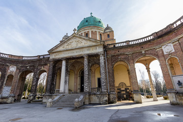 Entrance to Mirogoj Cemetery in Zagreb, Croatia