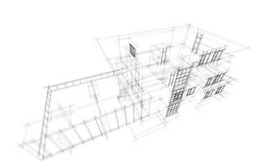 Abstract architectural sketch