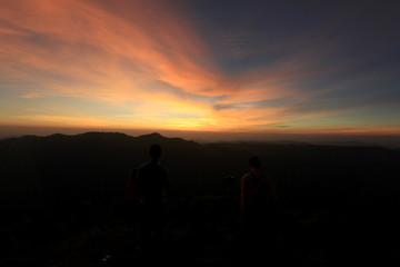 Fototapeta na wymiar Sunset at Nan Thailand