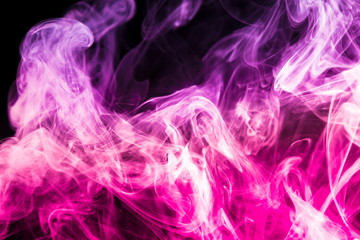 Colored smoke on black background