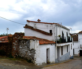 Fototapeta na wymiar Beautiful view of Fuenteheridos, a typical andalusian town (Spain)
