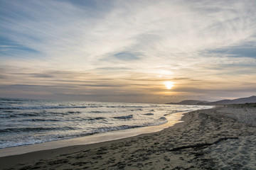 Castiglione della Pescaia Tuscany, Italy - sunset on the beach