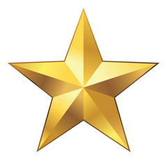 Gold star vector 