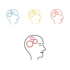 Thinking stimulation icon, Vector icon for web graphic.