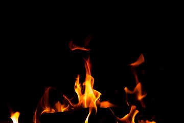 Abstract fire on black background
