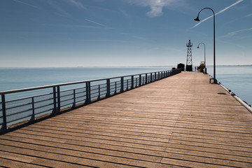 Obraz premium dock perspective bretagne cancale 