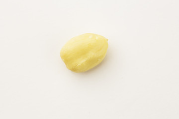 macadamia nuts isolated on white background.