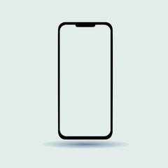 Isolated smartphone, transparent background, new popular device, vector illustration