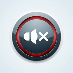Obraz premium Mute Speaker sound button illustration