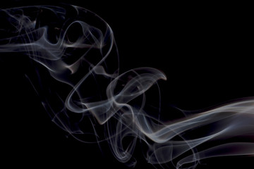 Smoke on black background.