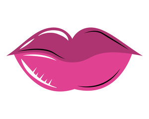 Women lips cartoon