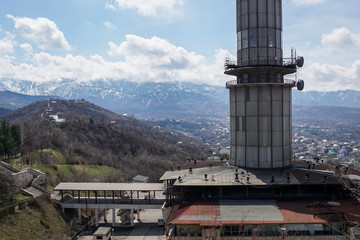 Obraz premium View over Almaty skyline, Kazakhstan