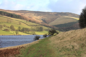 Naklejka premium Views of Derwent reservoir, Derbyshire Peak district, UK