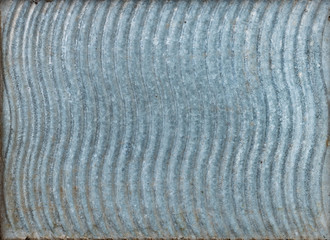 Texture Of Old Vintage Washboard. Wavy Pattern, Ribbed, Goffered Galvanized Sheet Metal.