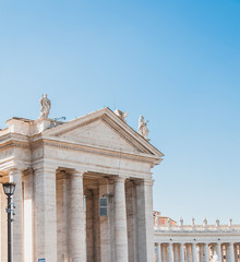 Bernini colonnade in Rome's Piazza San Pietro in Italy