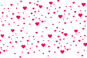 Fototapeta na wymiar Heart shape pink and red confetti vector Valentines Day background