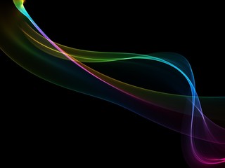 Naklejka premium Abstract rainbow light wave futuristic background 