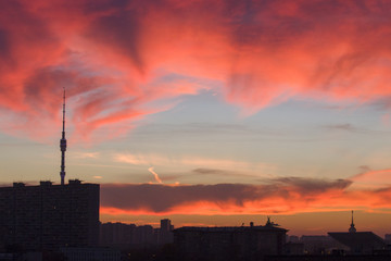 autumn Moscow sunset