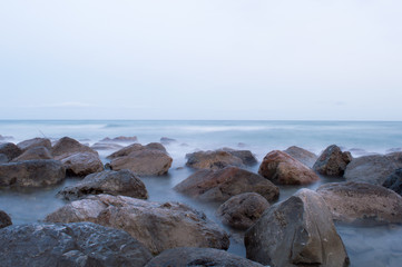 Fototapeta na wymiar Rocks in the sea