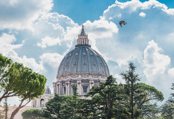 St. Peter's Basilica in Rome on St. Peter's Square in Rome, Italy