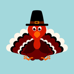 Thanksgiving Turkey Pilgrim Retro