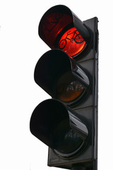 traffic light on sky background