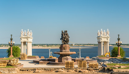 Embankment of the Volga River in Volgograd, Russia