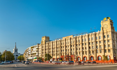 Fototapeta premium Main post office of Volgograd in Russia