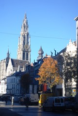 Fototapeta na wymiar Cathédrale Notre-Dame d’Anvers (Belgique) 