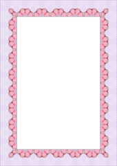 Vector frame for diploma or certificate. Template. Vector illustration.