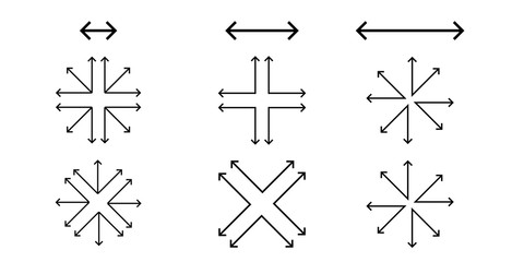 arrows. set of arrows. the black. minimalism style