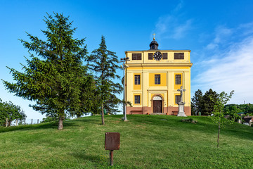 Naklejka premium Sremski Karlovci, Serbia - May 2, 2018: Peace Chapel where the Treaty of Karlowitz was negotiated in Sremski Karlovci. That was signed on 26 January 1699 concluding the Austro-Ottoman War of 1683–97.