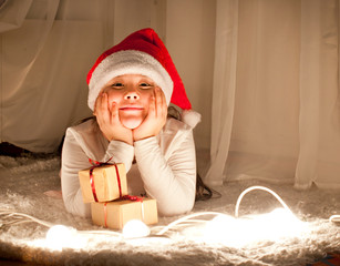 Christmas girl, family holiday, winter holidays and Christmas