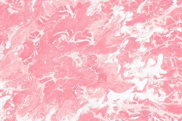 Fototapeta premium Colorful wet abstract paint leaks and splashes texture on white watercolor paper background. Natural organic shapes and design.