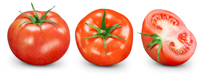 Tomatoes isolated on white