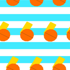 yellow hammock with orange umbrella