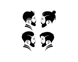 vintage barber shop logo vector