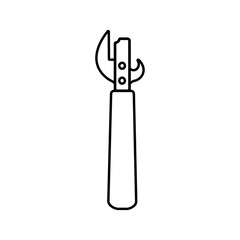Vector flat icon of cap catcher beer opener. Black outline. White background