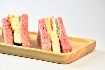 Sandwich on a white background.