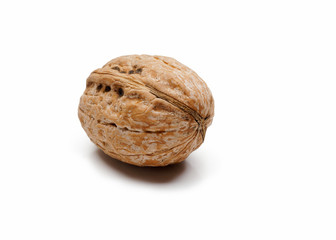 walnuts on white background