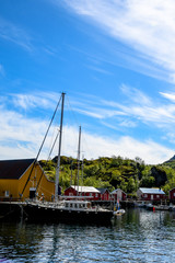 Fototapeta na wymiar The Lofoten Port, a little pearl of Norway and Northern Europe