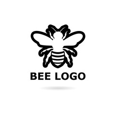 Black Bee logo for bee or honey business icon