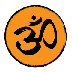 Om symbol in a circle